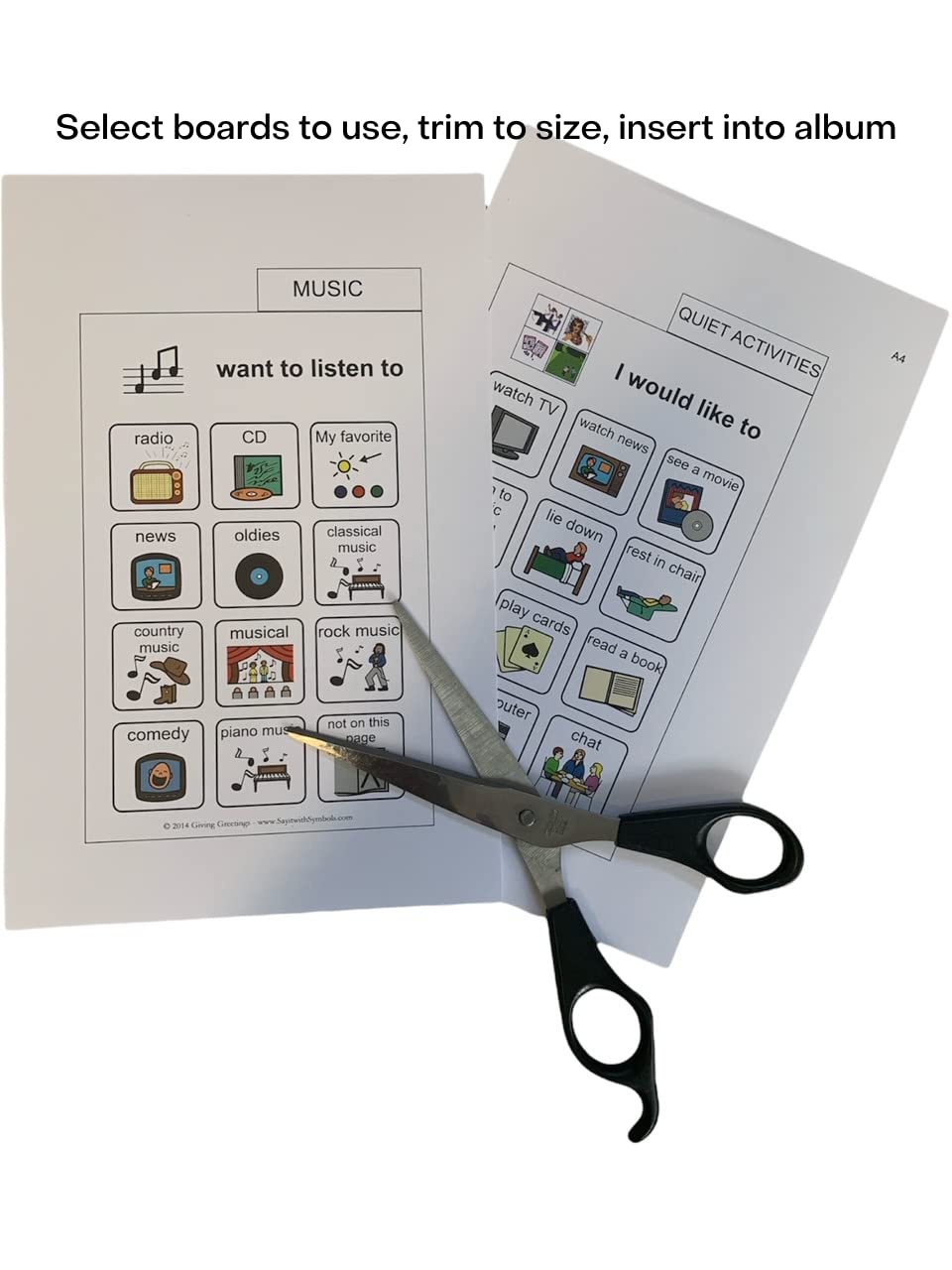 Say it with Symbols Adult Picture Communication Boards Kit, Compact