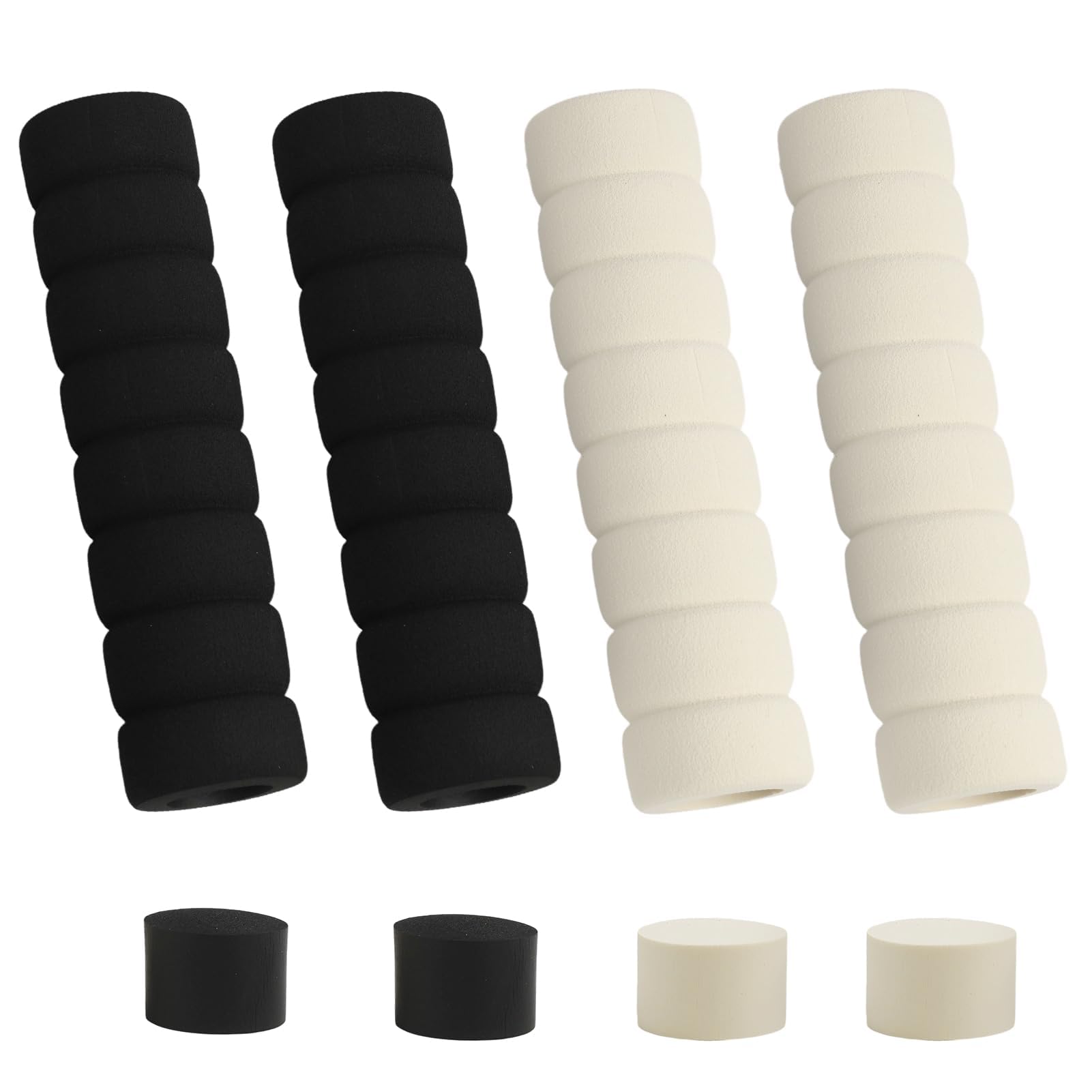 4 Stück Türklinkenpuffer, Türgriff Schutz, Türgriff Stopper, Türklinken Stopper, Door Handle Protector, EVA Schaum Türgriffabdeckung, Wandschutz, Schwarz und Weiß, Kindersicherung