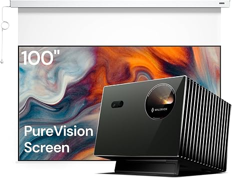 Anti-Speckle Home Theater Bundle: Valerion Pro2 4K Triple Laser Projector with 100