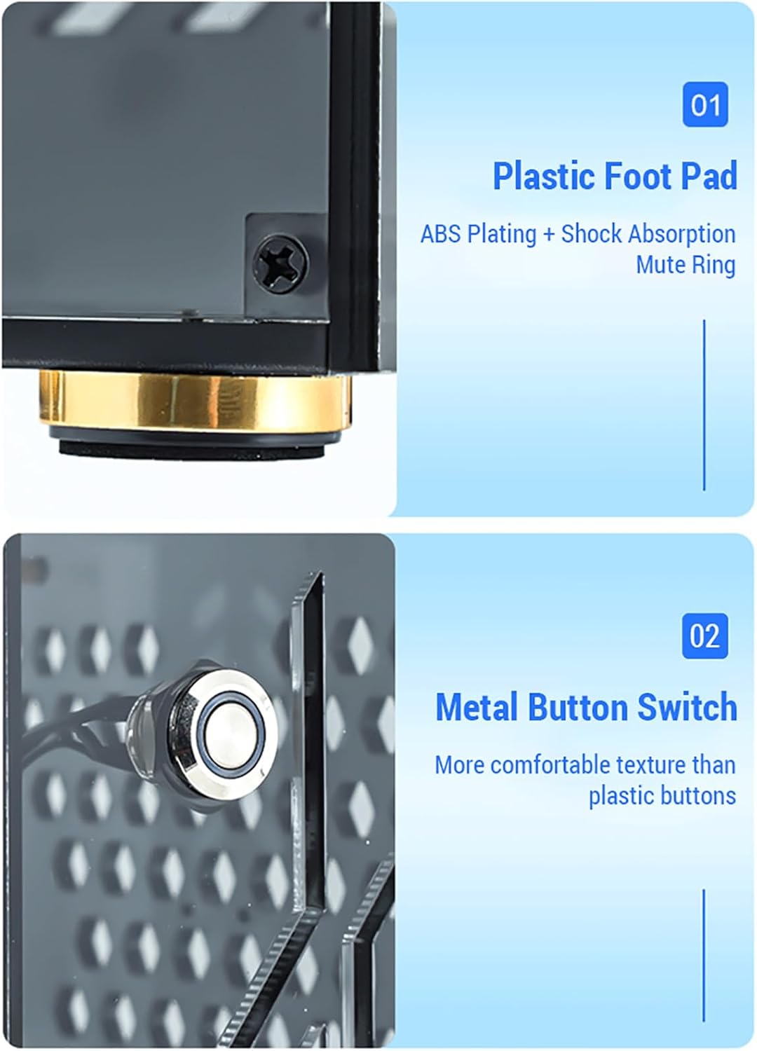 Pc Case, High Compatibility Excellent Heat Dissipation Computer Case Gaming Pc Case with Transparent Acrylic Side Panel for and Scratch (Black)