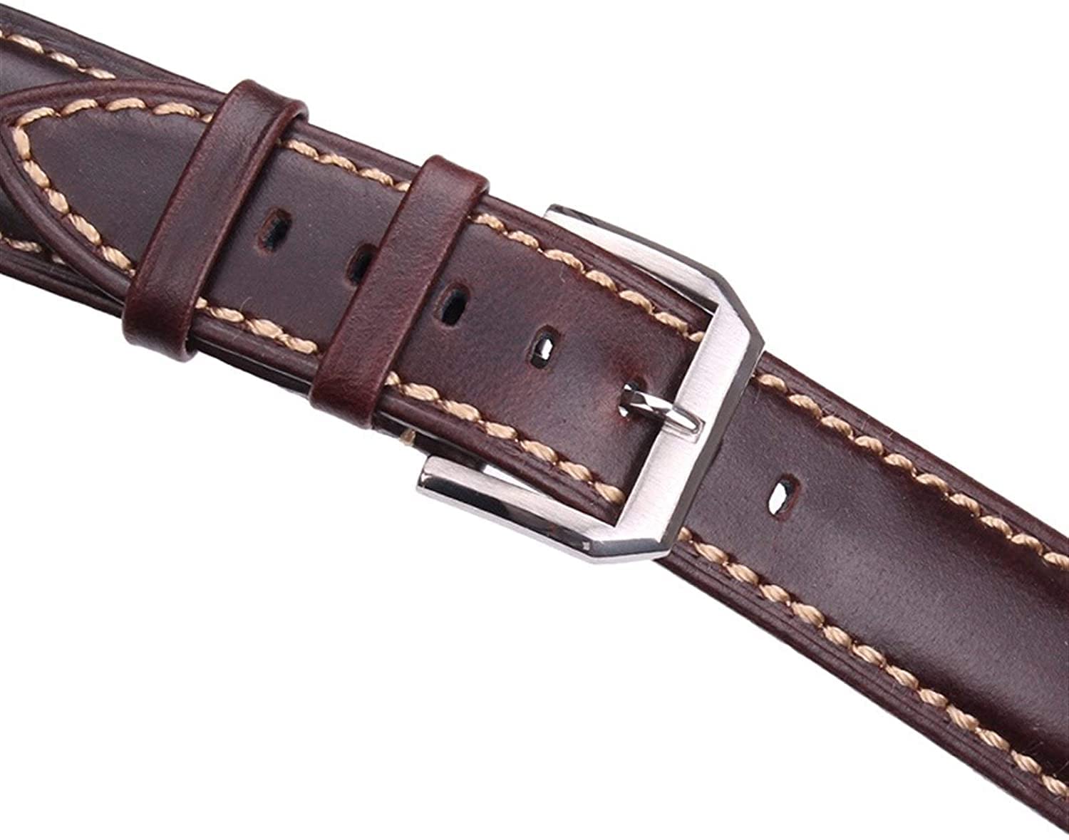 Leder Uhrenarmband Vintage Uhrenarmband Armband Schwarz Braun Handgefertigtes glattes Echtleder Uhrenarmband Uhrenzubehör Metallschnalle