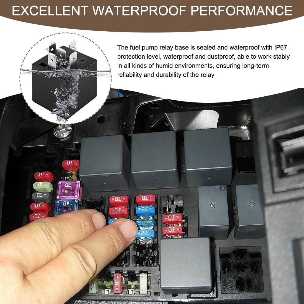 4PCS Car 5 Pin Socket Relay, Automotive Relay, 40A 12V Auto Starter DC Relays, Waterproof Multi-Purpose Automotive Motor Replacement Accessories Universal for Most Cars Motorcycles Boats