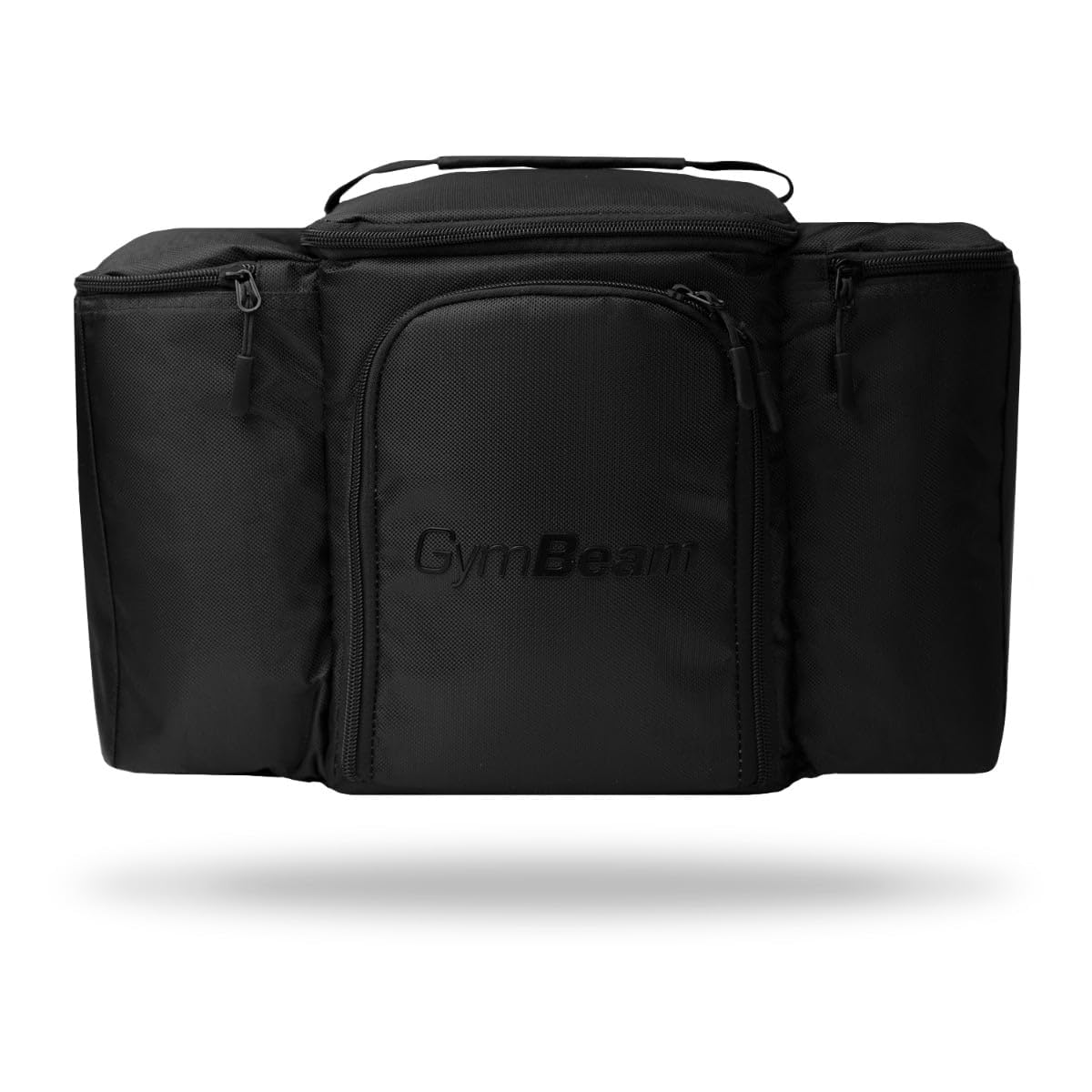 GymBeam Advanced Prep Essenstasche in schwarz - Kleine Kühl- und Wärmtasche mit 3 strapazierfähigen Behältern, hält Dein Essen unterwegs warm oder kalt, ideal für Fitness-Mahlzeiten & Supplements