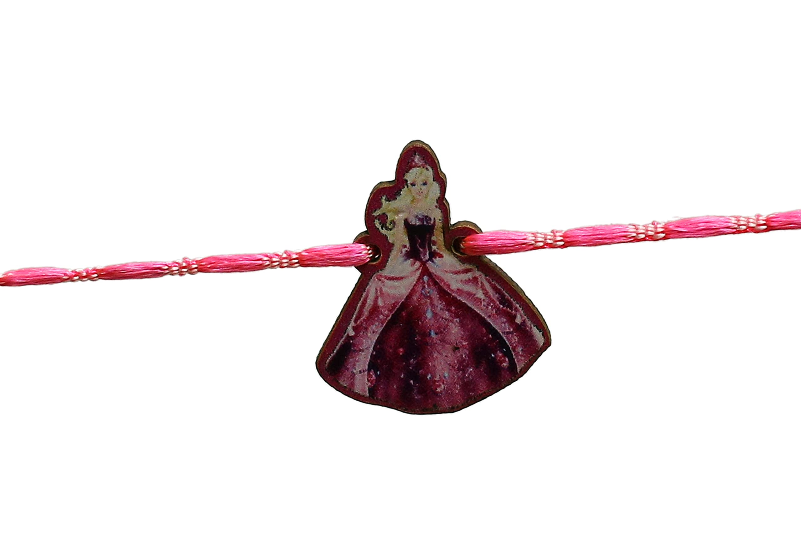 Rakhi Mart™-Wooden Cute Princess Rakhi For Lovely baby Girls (set of 1)