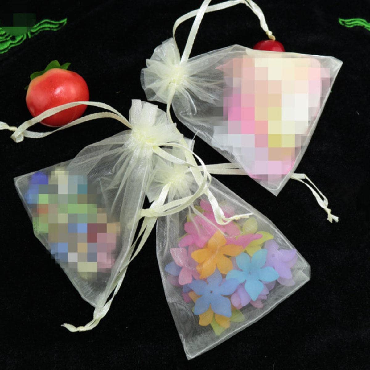 torby z organzy, 10 sztuk 15x20 17x23 20x30 Organza Torby Opakowania Woreczki Bożonarodzeniowe Biżuteria Torba Ślub Dekoracja Urodziny Party Supplies Craft Bag(Grün,20x30cm Organza Bags)