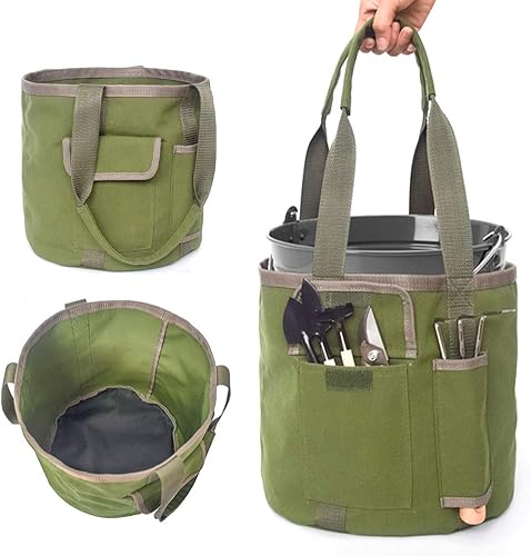 Miniatura 2 de Bolsa de herramientas de jardín, herramientas de jardín, portátil, impermeable, juego de herramientas de jardinería, cubo de almacenamiento,