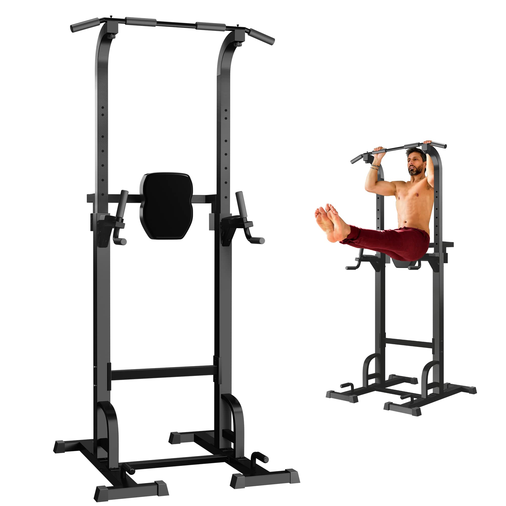 Pull Up Bar Station, Power Tower Dip Bar voor pull-up Push-up Multifunctionele Home Gym Krachttraining Workout Apparatuur