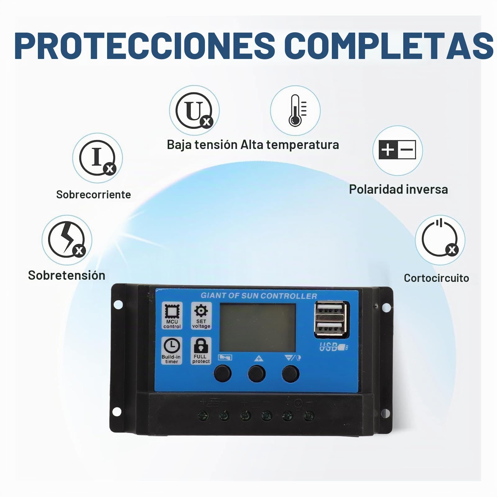 Panel Solar, DC 12V 24V Generador Electrico Solar,Panel Solar de alta Eficiencia y Controlador de Cargador Solar para el Hogar RV Emergencia