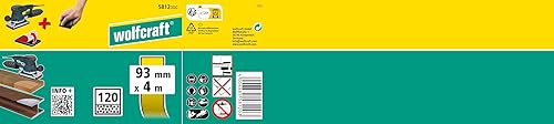 Miniatura 7 de Wolfcraft Rollo de papel de lija adhesivo Corindón 120 Grano