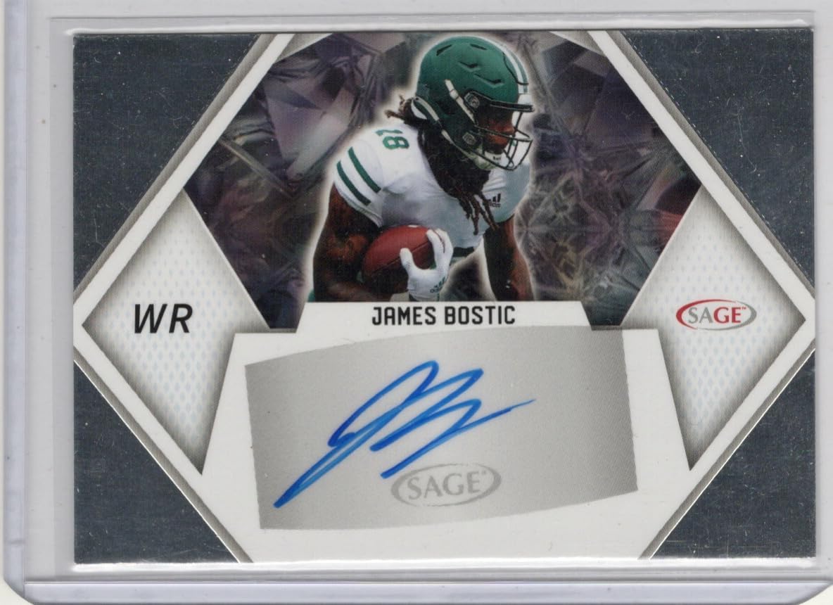 James Bostic Autographed Collegiate Collectible Football Card - 2023 Sage Football Card #A-JB4 (University of Ohio Bobcats)