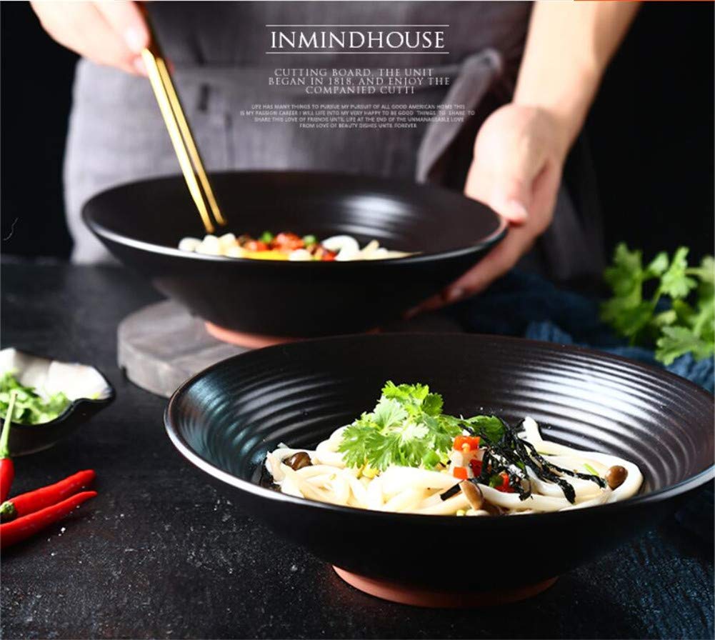 Ramen ceramiczna miska do serwowania, duża japońska salaterka, ceramiczne naczynia do serwowania, miska do mieszania przekąsek, imprez, płatków śniadaniowych, makaronu