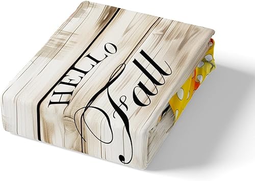 Miniatura 5 de Manfei Juego de sábanas de otoño tamaño matrimonial, juego de sábanas de 4 piezas con sábana bajera de bolsillo profundo + sábana encimera + 2