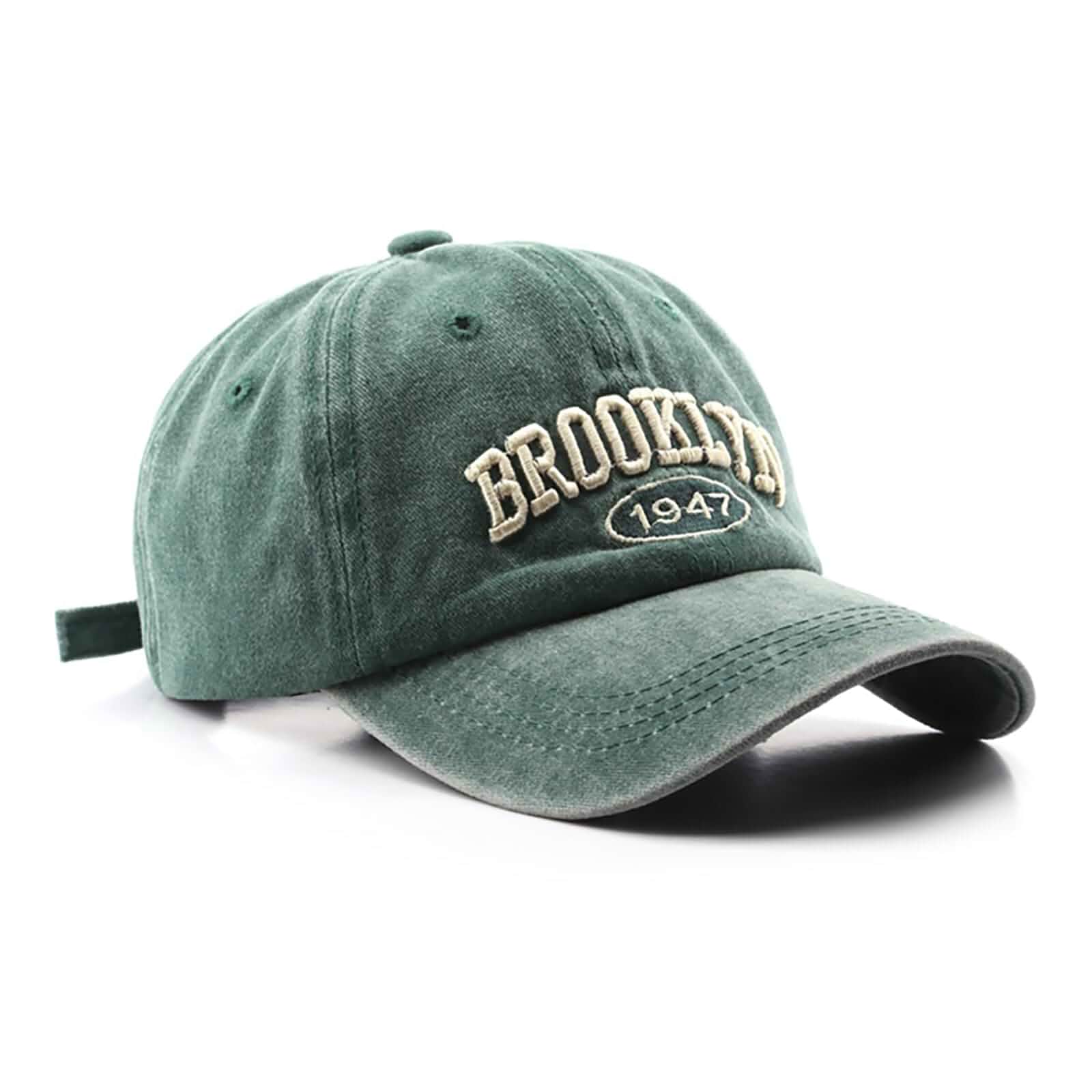 Brooklyn Hat Vintage Brooklyn 1947 Dad Hat Washed Cotton Unstructured Baseball Cap for Men & Women Adjustable