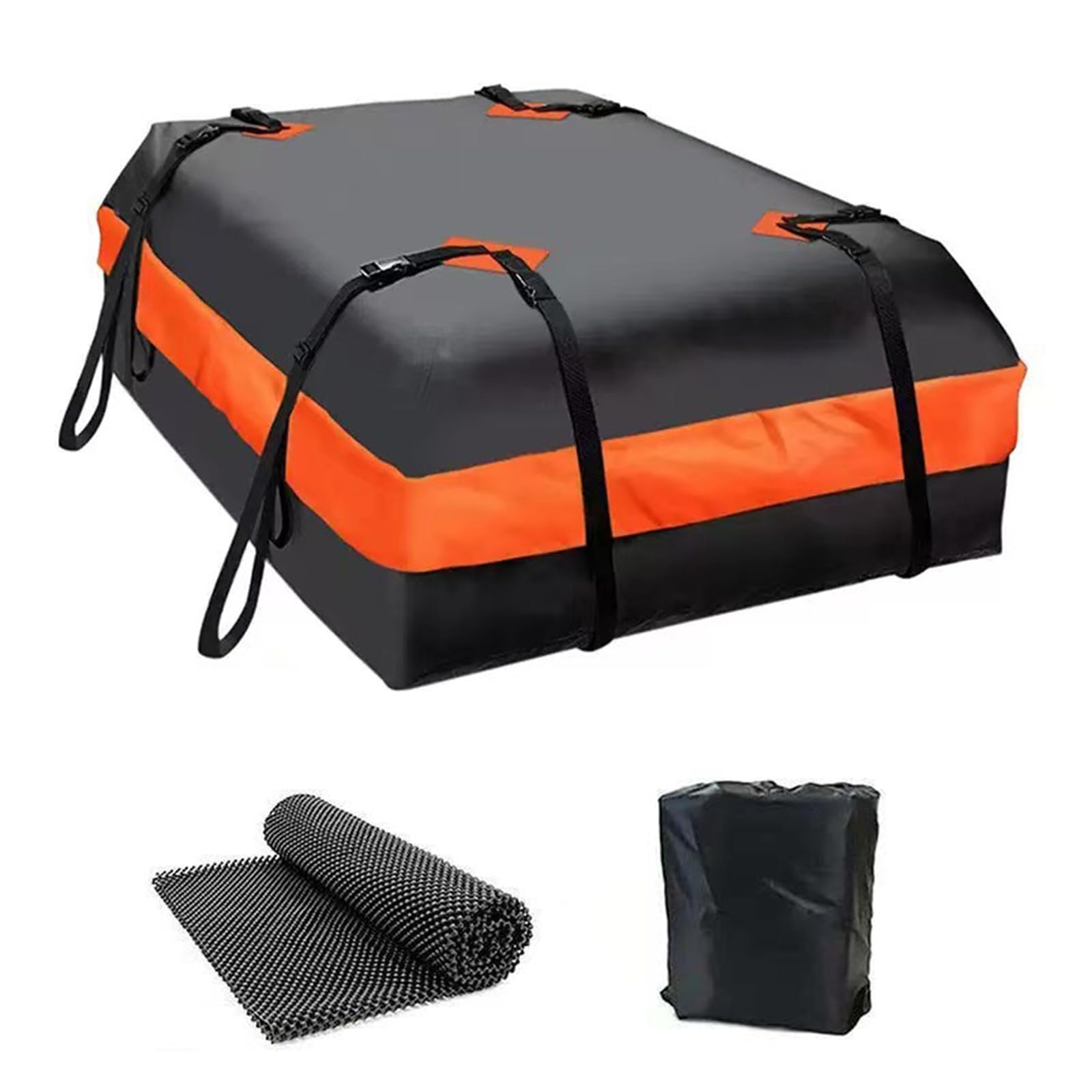 WGDYRP Water Resistant Roof Top Cargo Bag For Cars SUVs Trucks Featuring Strong Oxford Fabric And Wide Straps