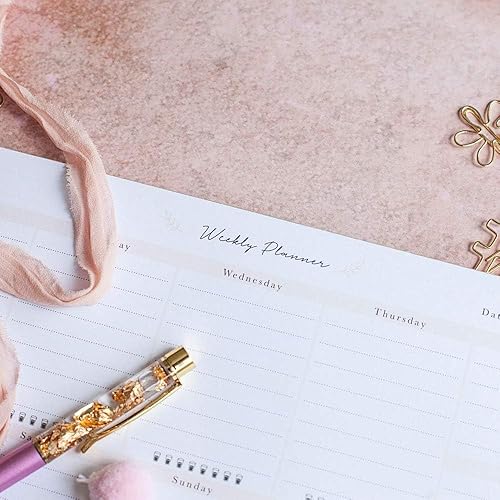 Miniatura 4 de Peachly Bloc de notas de planificador semanal de escritorio, 60 páginas sin fecha, programa listas de tareas diarias, aumenta tu productividad en