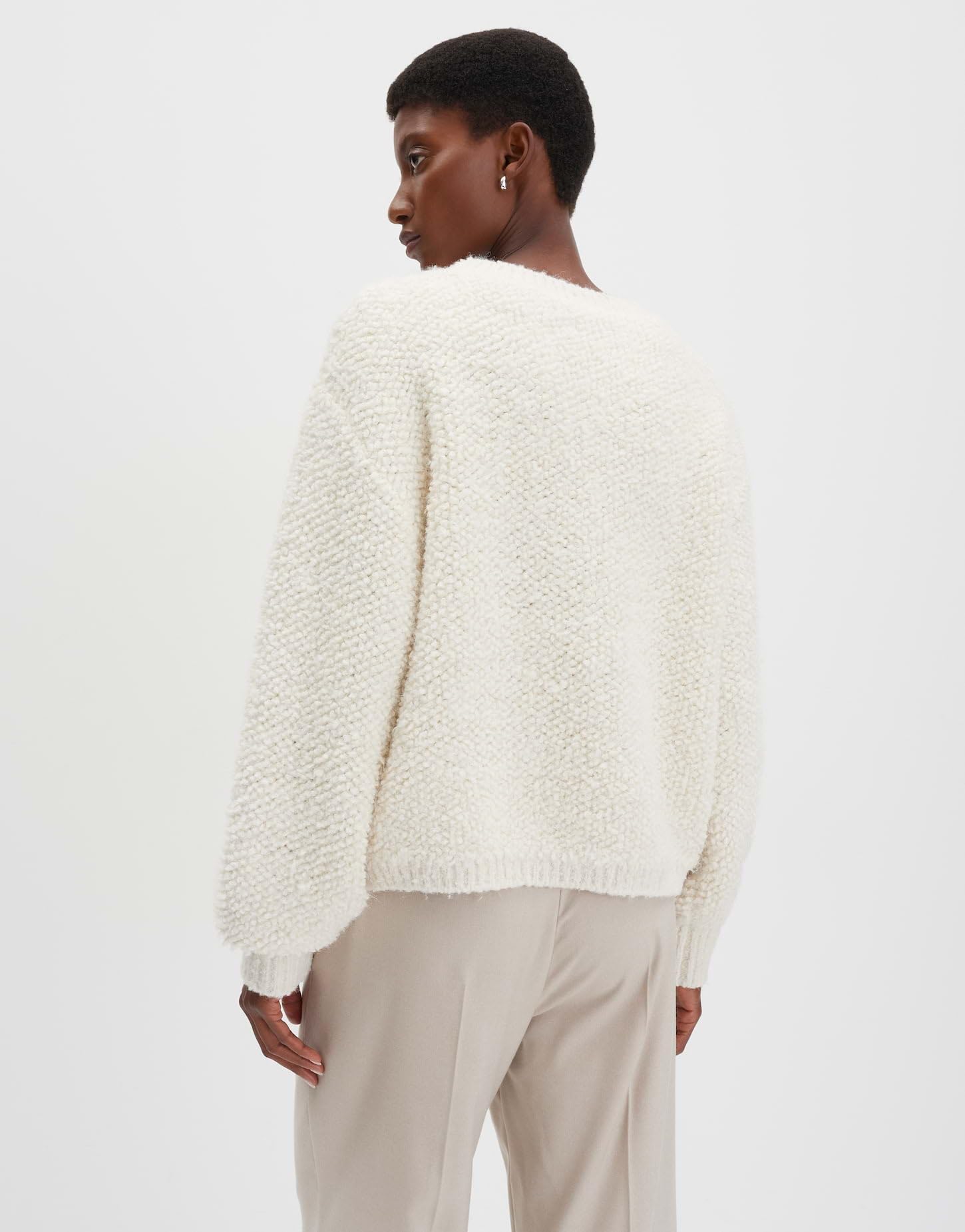 someday Damen Pullover | TELENA Loose Strickpullover mit Bouclégarn