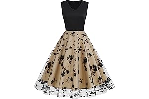 Vintage Hepburn-Inspired Tea Party Dress