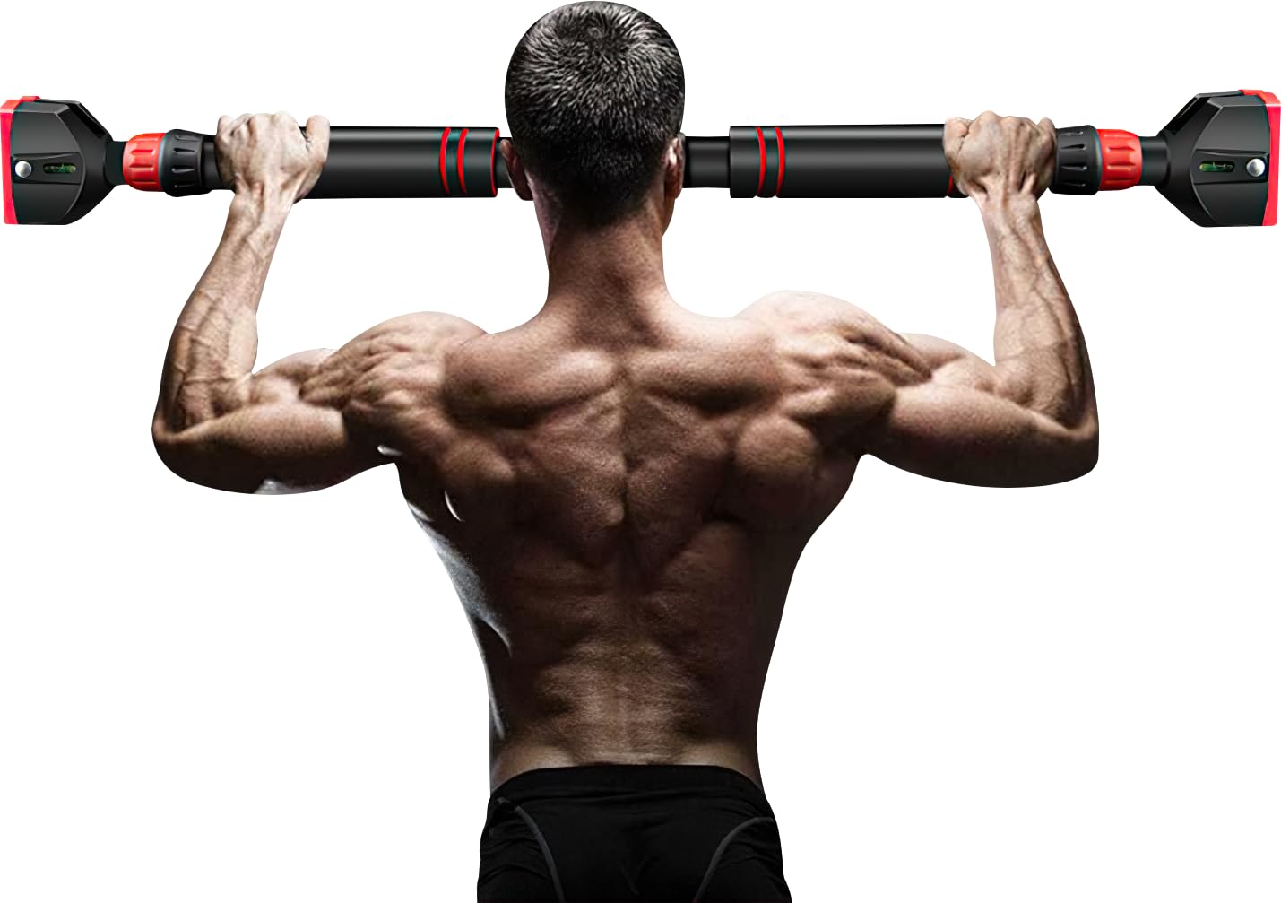 Andes Barra de Dominadas, Barra de Puertas Ajustable de 70 a 95 cm, Antideslizante y soporta 200 kg. Ideal TRX y entrenamiento en casa. Incluye video tutorial paso a paso, instalación rápida y segura