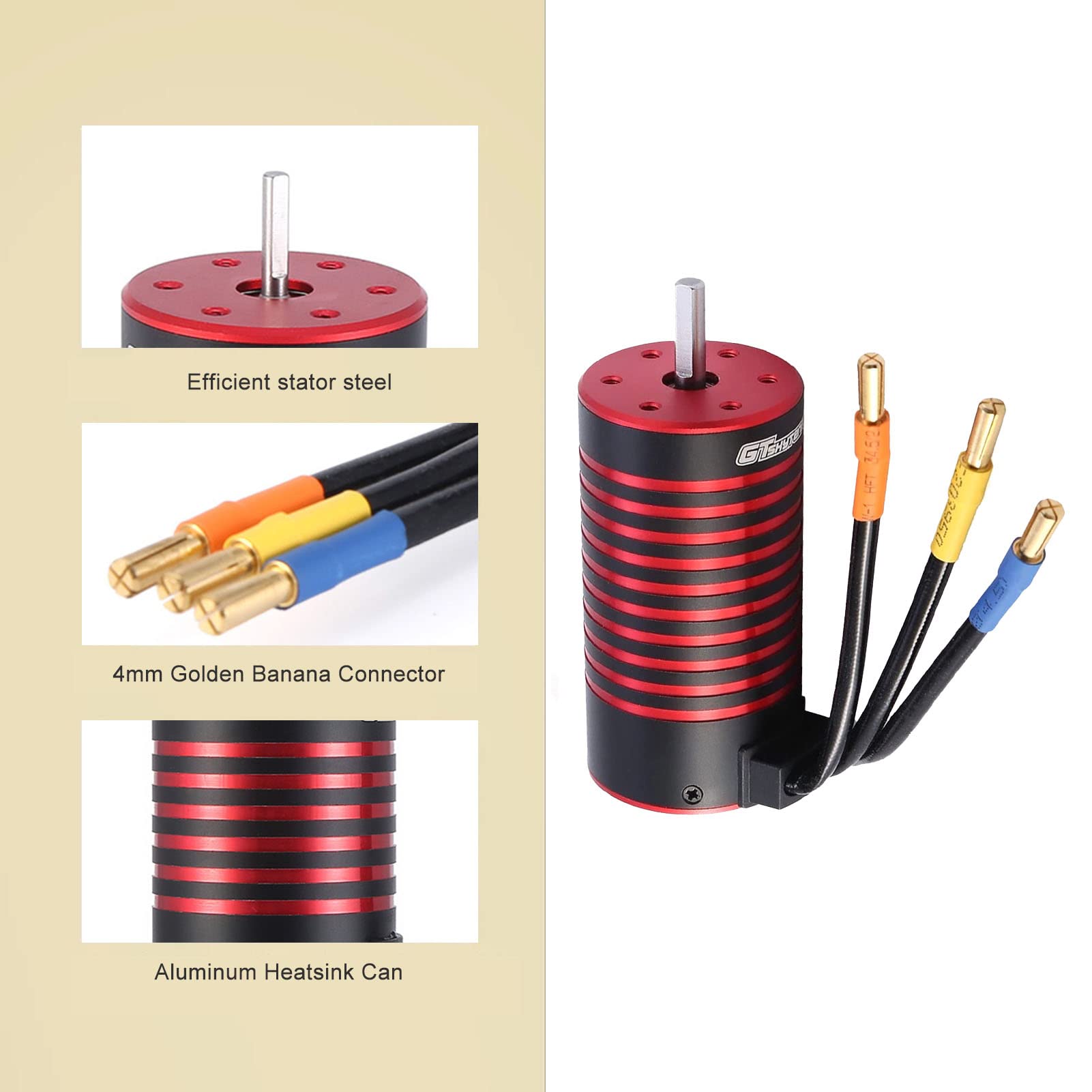 Moteur Brushless 5200KV + ESC 60A - Kit étanche Pour Voiture RC 1/10, Couple élevé