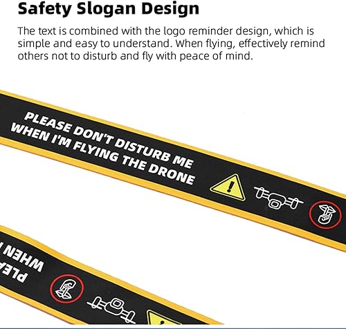 Miniatura 6 de LICHIFIT Correa de cordón ancha para el cuello con señal de advertencia Drone accesorio para DJI RC PRO/para DJI RC/Mini 3 Pro mando a distancia,
