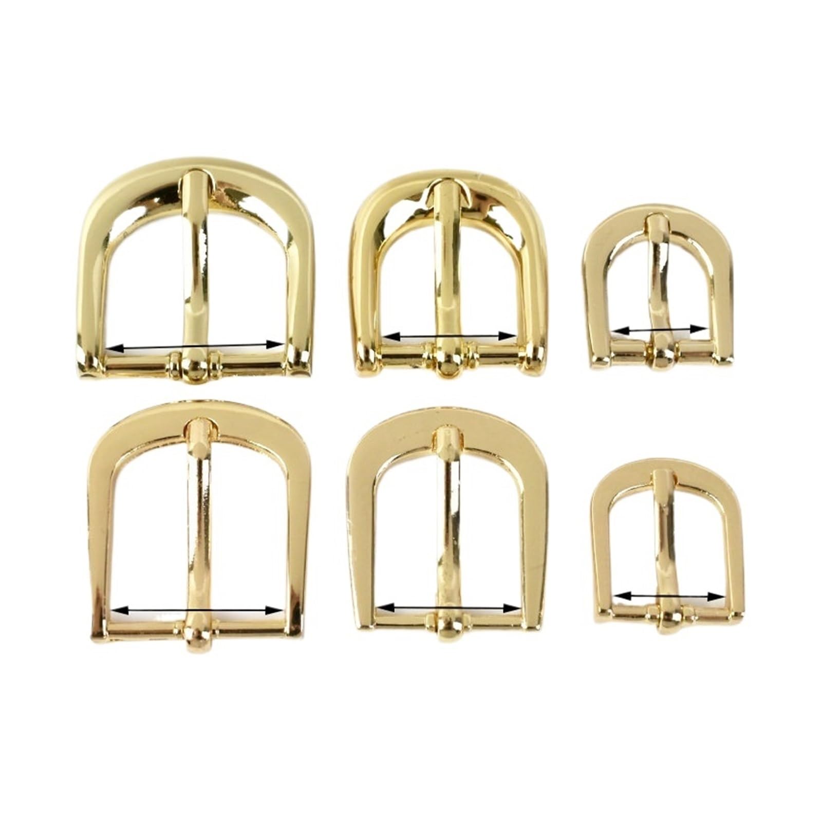 5/10/20 Pezzi 11/15/20 mm Fibbie ad ardiglione in Metallo for Cintura, Cinghia for Borsa, Ganci di Regolazione for Borsa, Accessori for Cucire in Pelle Fai da Te(F3-25-Brass,15mm-10Pcs)