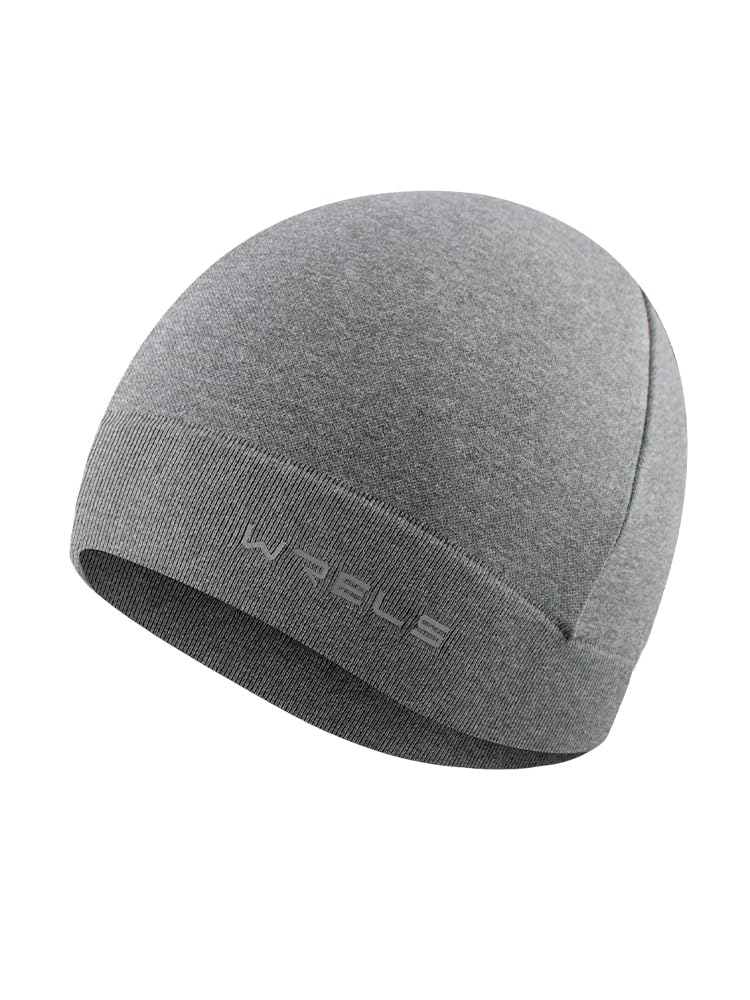 WRELS Winter hat Running Skull Cap Breathable Helmet Liner Cycling Beanie Sweat Wicking Hockey Head Caps for Men
