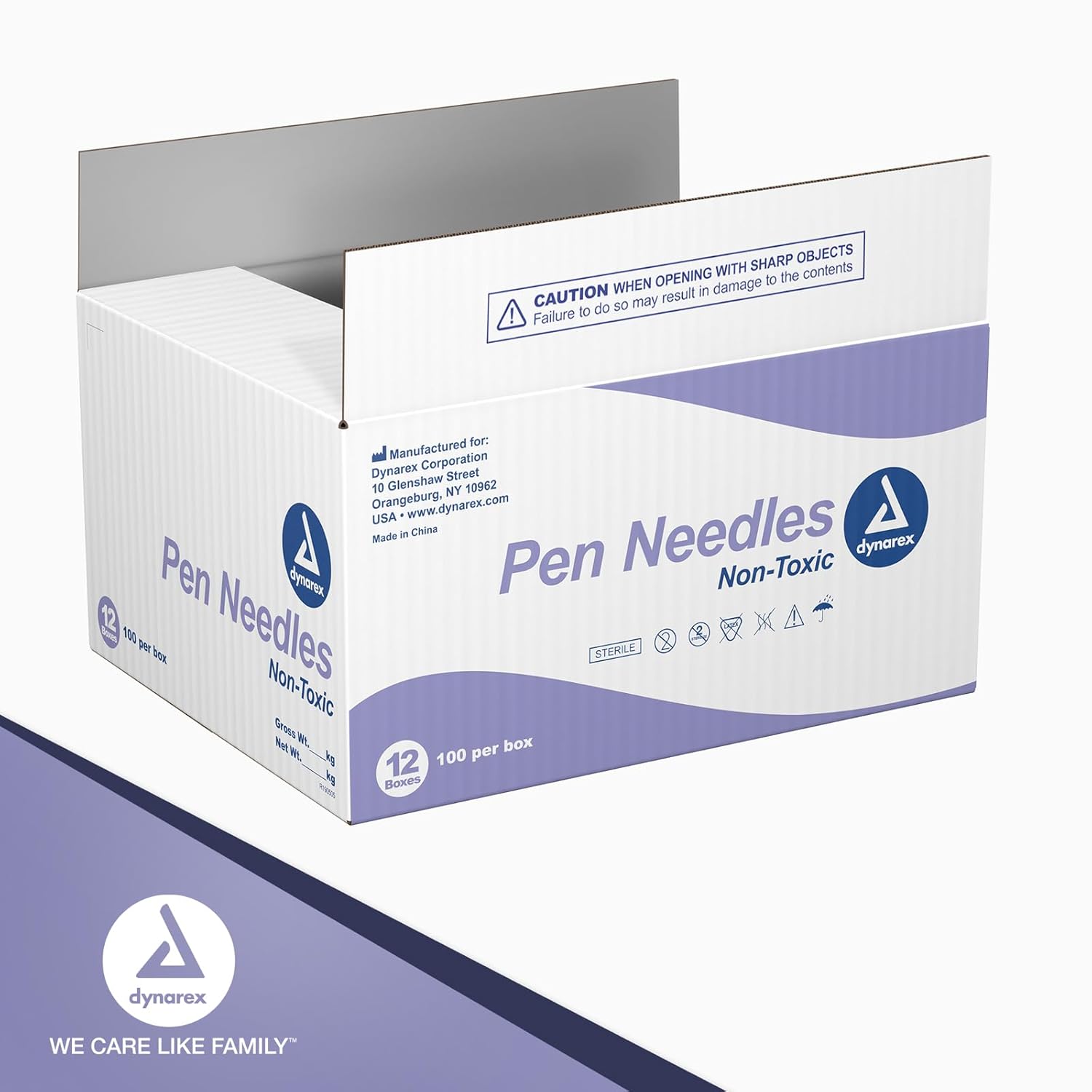 Dynarex Pen Needles 30G, 8mm, 1200 Count