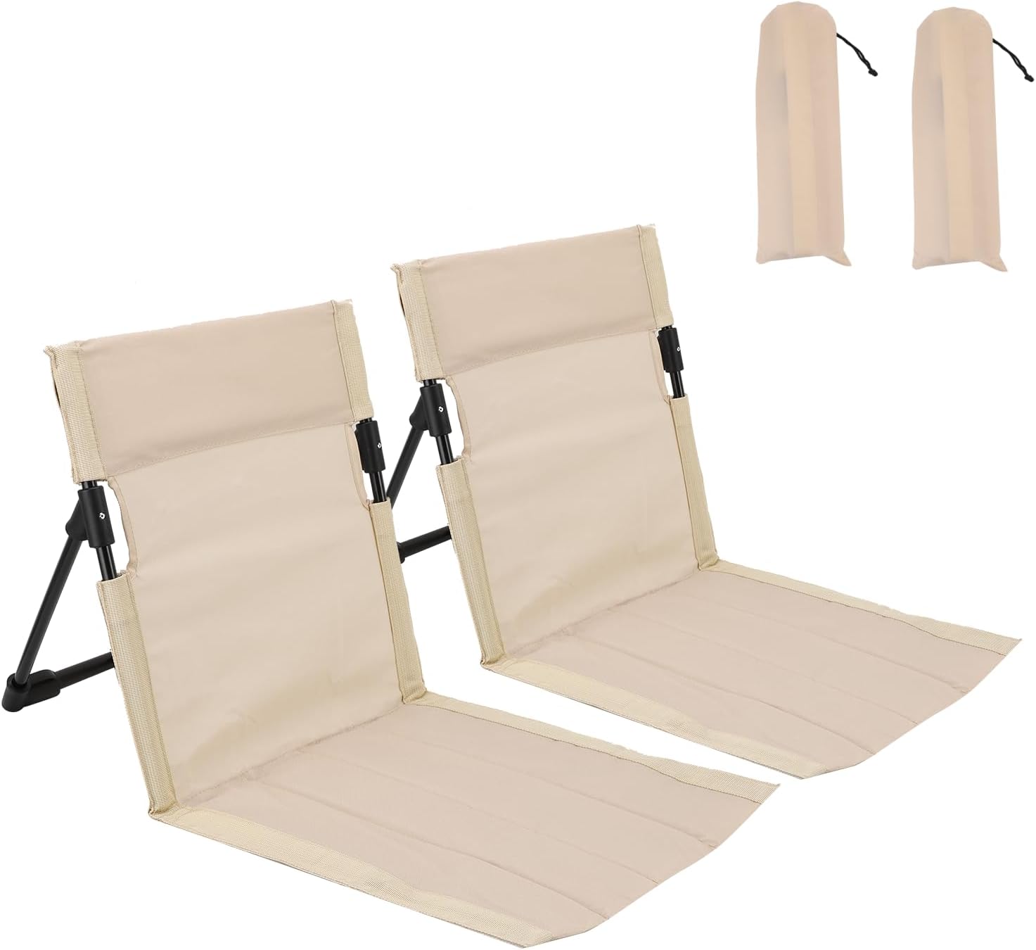 Gugxiom 2 Pcs Foldable Pool Chairs, Portable Outdoor Chair for Poolside, Beach Chairs for Beach Poolside Camping Picnic Lawn Accessories (White)