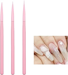 3 Pcs Nails Art Liner Brushes Nails Dotting Drawing Tool Detail Nails Br...