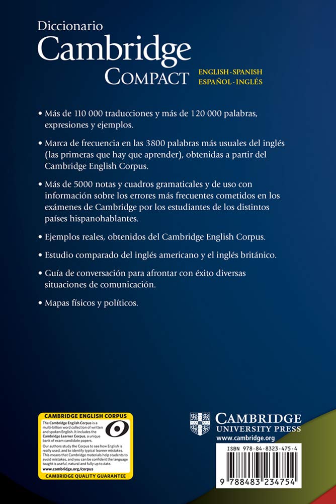 Diccionario Cambridge Compact. English - Spanish Español - Inglés.