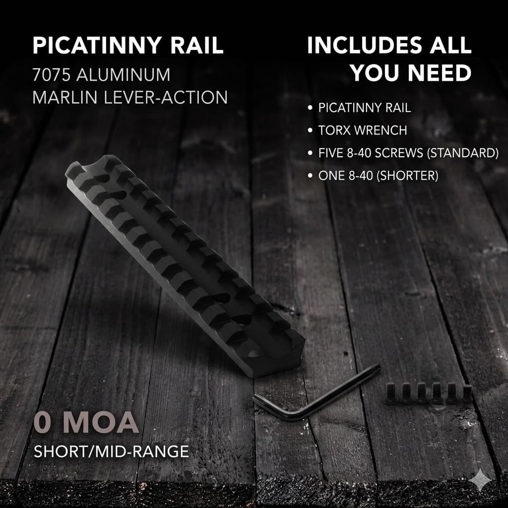G-Sight Marlin 336 and 1895 Picatinny Scope Mount 0 MOA Rail 7075 Aluminum Precision CNC Machined