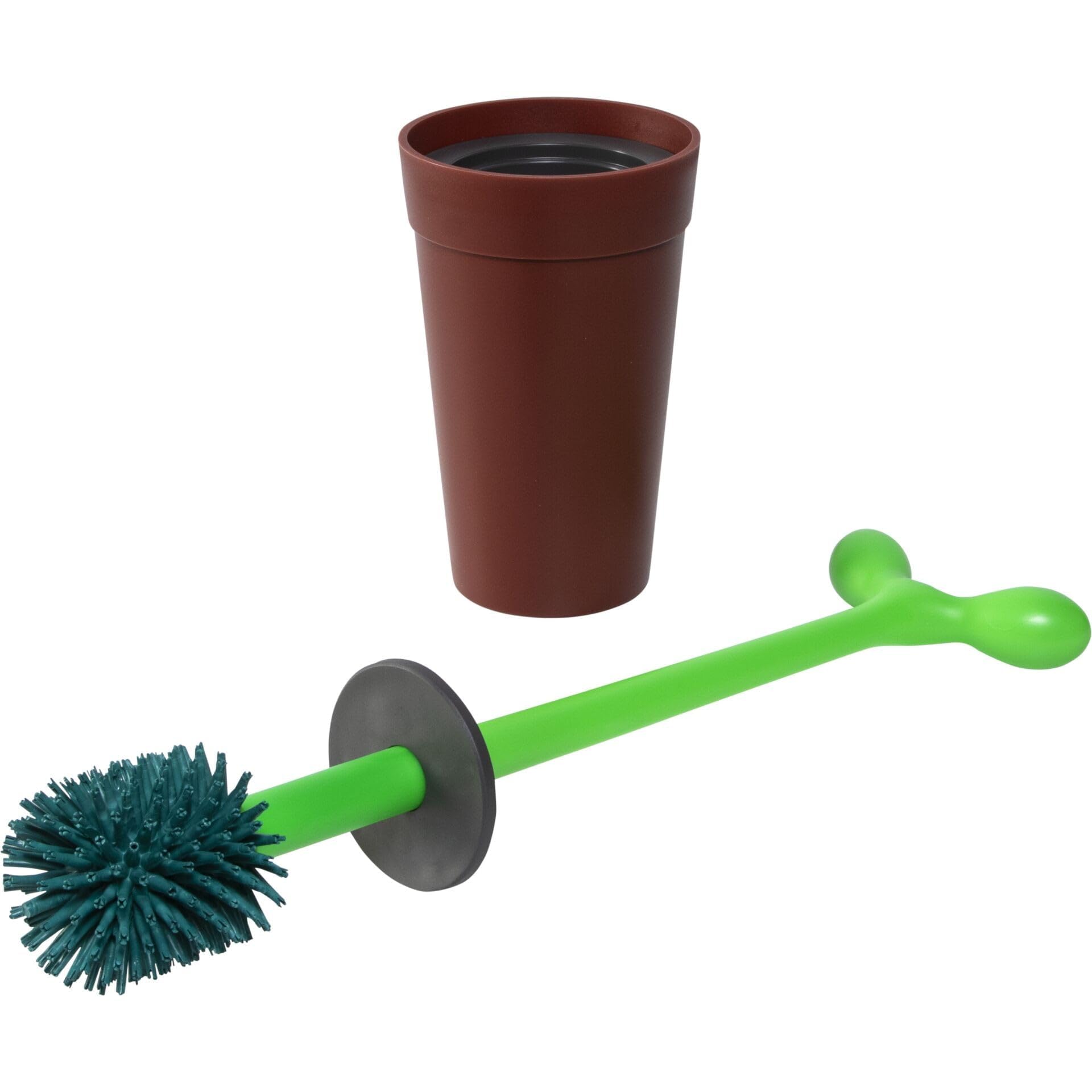 Alessi ASG04 Merdolino Scopino di Design in Resina Termoplastica per Pulizia WC, Marrone