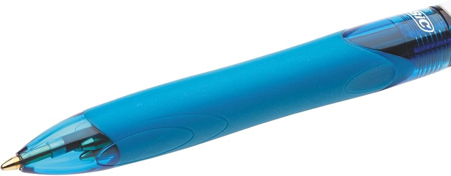 BIC 4 Colours Pens Multicolour Grip - 4 Colours Retractable Ballpoint Pens - Pack of 3