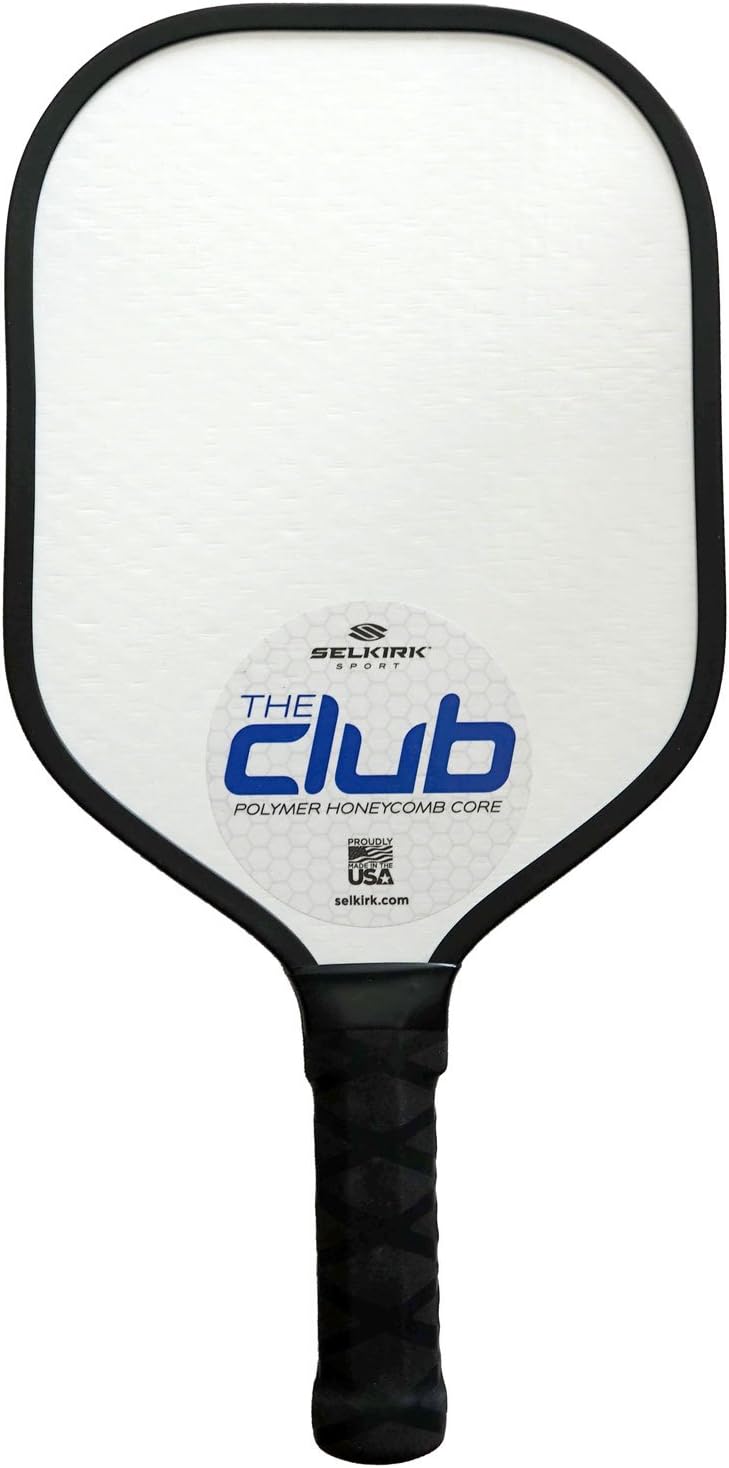 Selkirk Club Pickleball Paddle Set (2 Paddles + 2 Indoor Balls) PowerCore Polymer Honeycomb Composite - DuraGrip Technology - USA Made - Lightweight Paddle Design (Blue)
