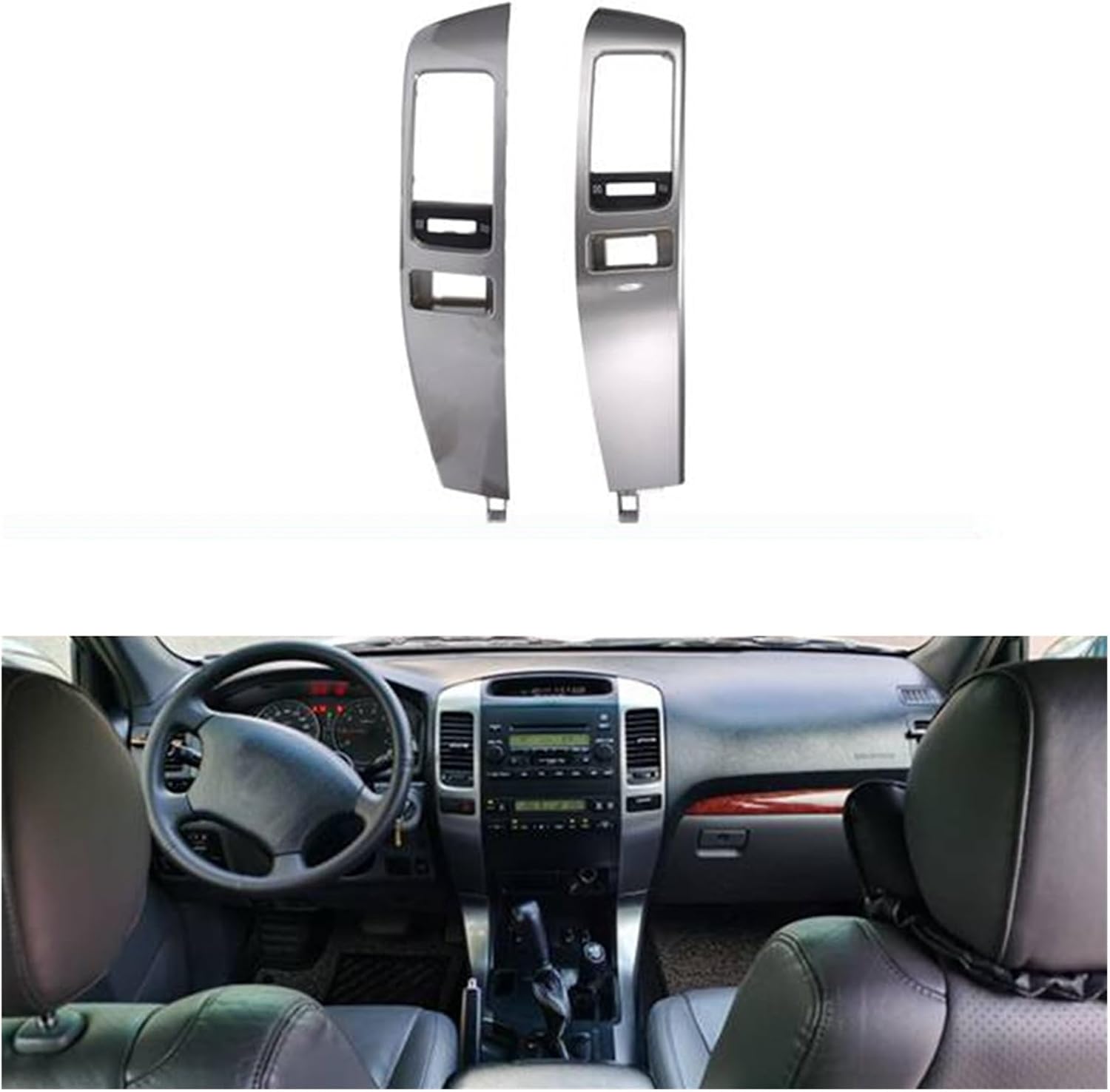 Air Outlet Car Air Conditioner Outlet Frame A/C Vents Plate Panel Fit for Toyota Land Cruiser Prado 120 Fit for Lexus GX470 2003-2009 Attractive and Durable