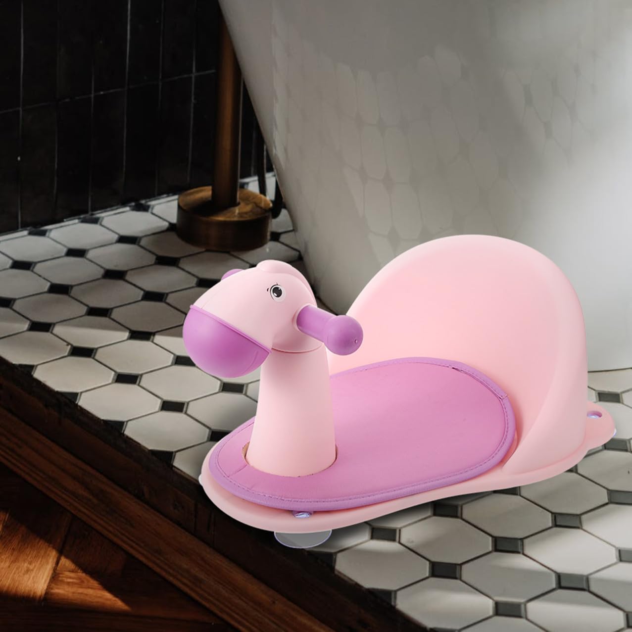 Toddmomy Silla de Baño para Ñiño Recién Nacido Diseño Antideslizante de Pp y Respaldo Reposabrazos para Baño en Bañera en Familia