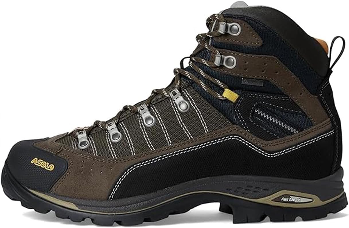 ASOLO Men's DRIFTER I EVO GV Water-Resistant mm 1.6-1.8 mm Suede Cordura Cushioned High Ankle Hiking Boots | Rubber Cap