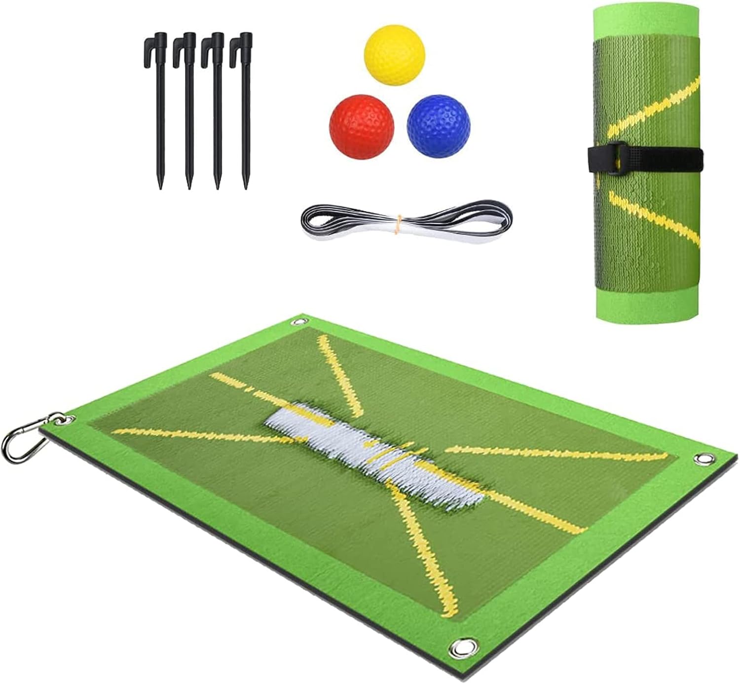 Vibbang Golf Training Mat for Swing Detection Batting, Golf Divot Mat