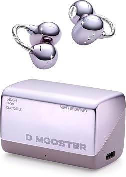 D95 Open Ear Headphones - Memory Spring Free Clip on Wireless Bluetooth Earbuds,HiFi Sound,Bluetooth 6.0,Secure 4.5g Lightweight & IPX6 Waterproof for Work,Travel & Daily Use Pink