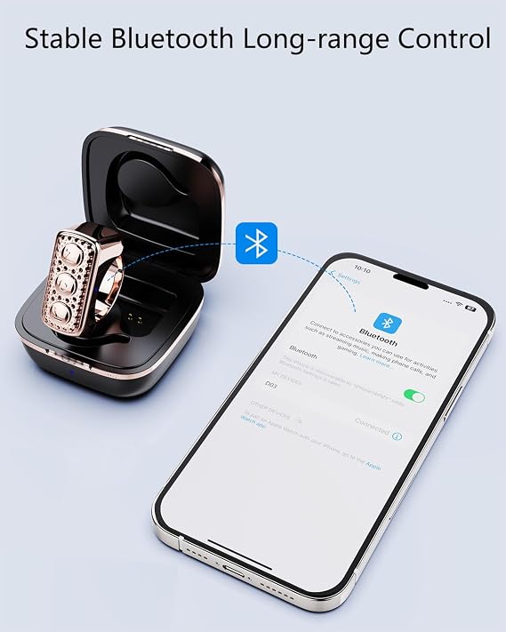 Tiktok Scrolling Ring,Bluetooth Page Turner for iPad/iPhone/Android/Kindle App,Remote Control for Camera/Video Recording (Pink)