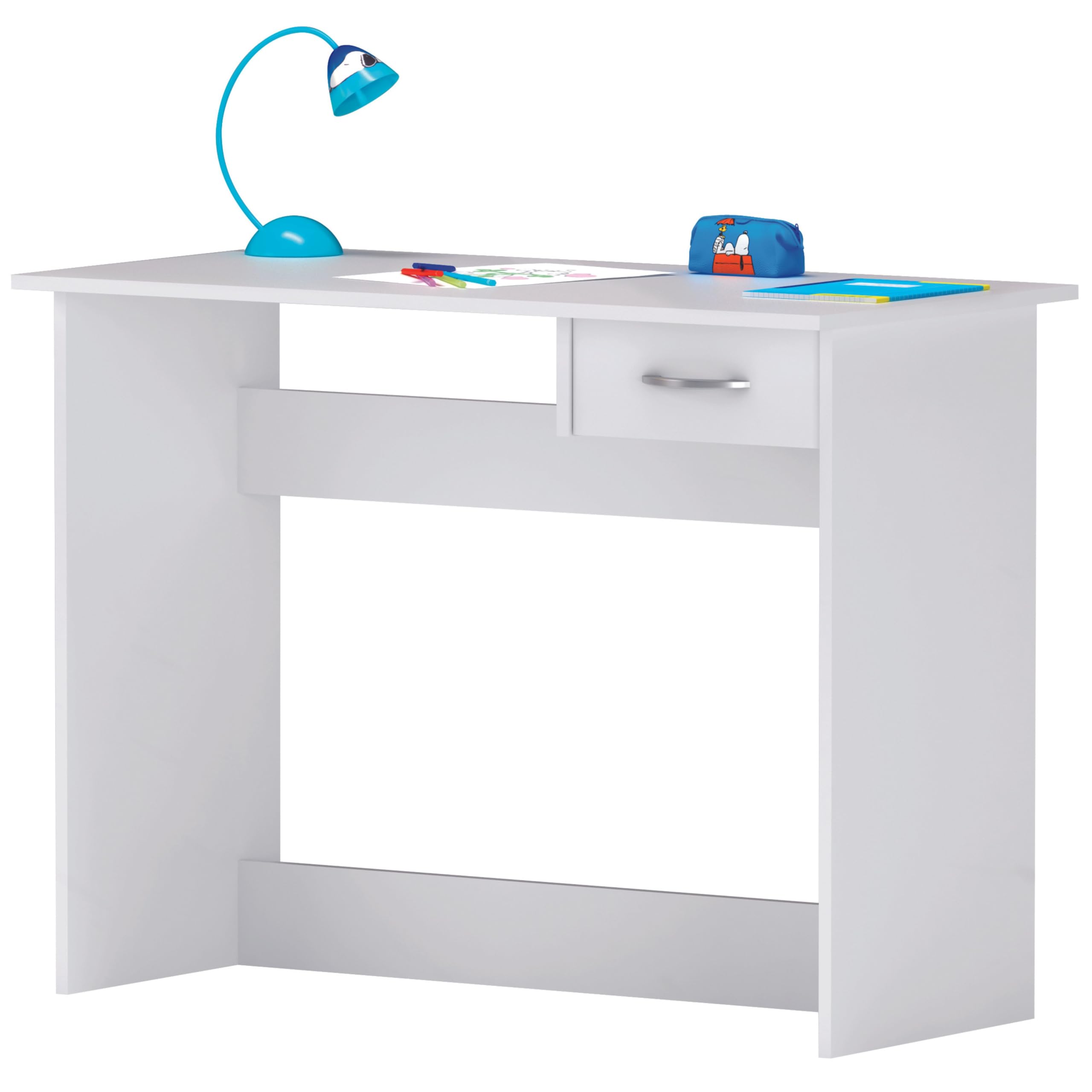 Demeyere Escritorio Mesa de Estudio Juvenil 100 cm. Blanco. para Ordenador, habitación Infantil.