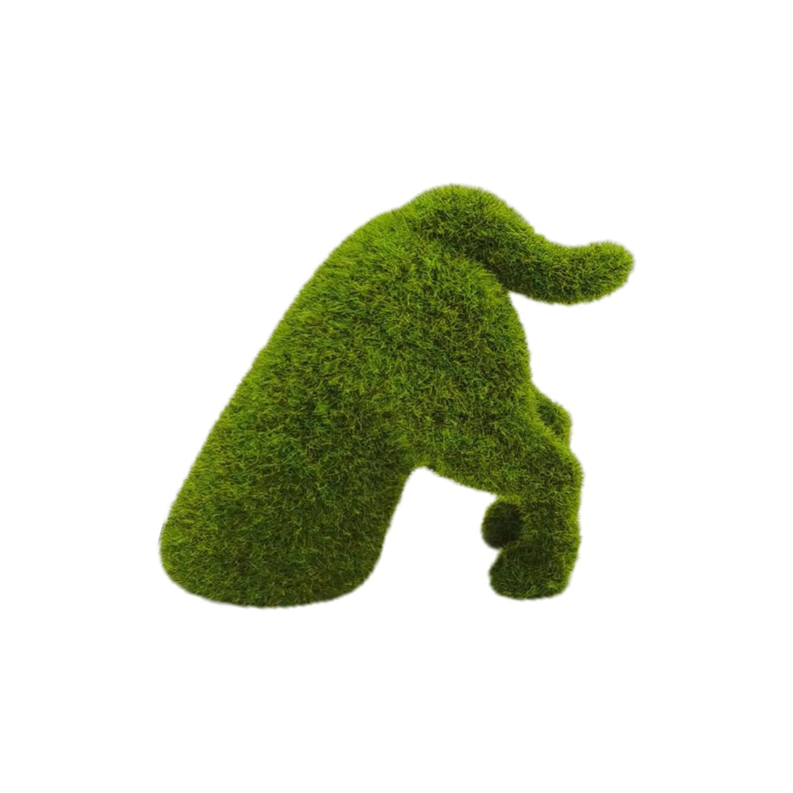 Gelb&Schwarz Garden Sculpture Decorative Peeing Dog Topiary Green Simulation Flocking Puppy Ornament Birthday Presents for Women (C, One Size)