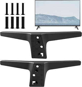 TV Legs for LG TV Stand Replacement Base, for 49 55 Inch LJ UJ Series LG TV Legs 49UJ6300 49LJ550M 49UJ6320 49UJ630T 49UJ635T 55UJ6300 55UJ6320 55UJ630T 55UJ635T 55LJ5500 with Screws