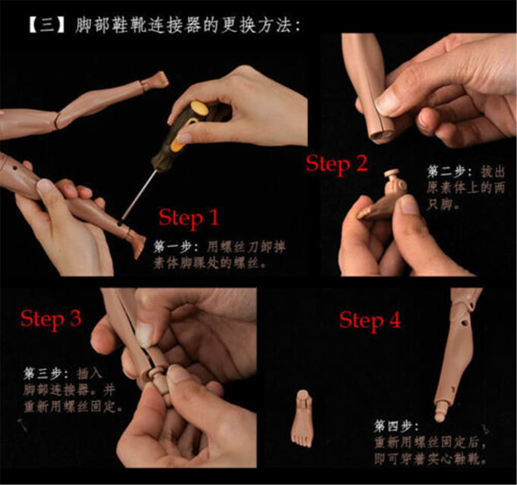 Amazon.co.jp: 1/6スケール アクションフィギュア 首/足用コネクタ 9個