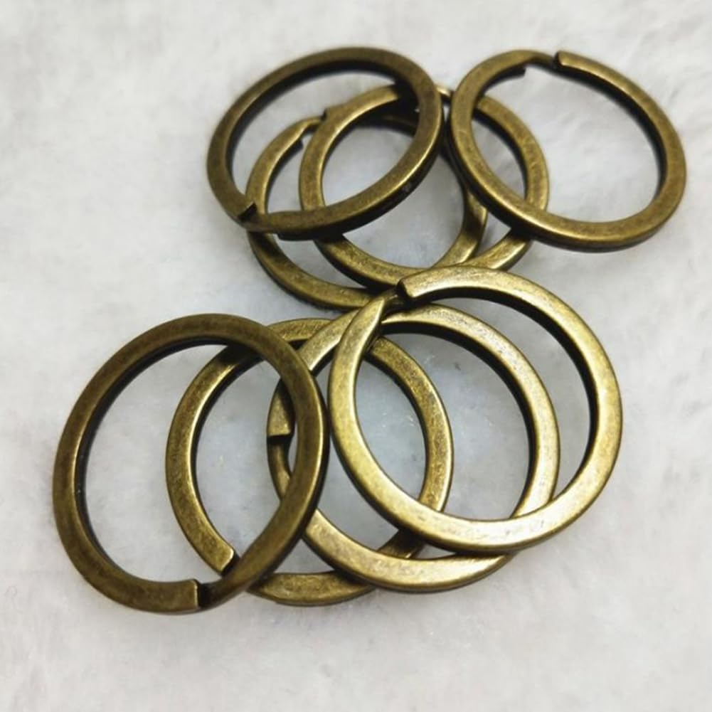 Anelli portachiavi fai da te in metallo, 30 mm, anelli a spirale in bronzo antico, piccoli anelli di piegatura rotondi per collane, bracciali, fai da te, 200 pezzi
