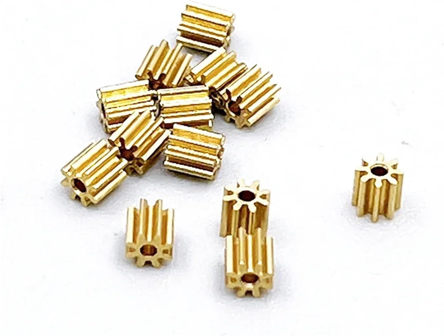5pcs/lot 0.3 Modulus 13T 1.48MM Hole Teeth Metal Copper Gear Spindle Gearwheel Fit 1mm 1.5mm 2mm Shaft