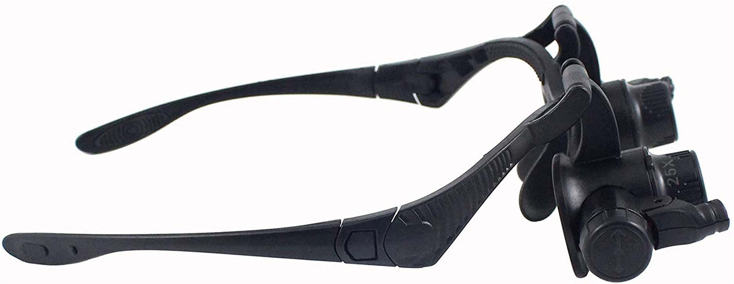 Stirnlupe, Lupenbrille, beleuchtet, zum Befestigen am Kopf, 10 x 20 x Frontlupe, Leselupe zum Lesen, Schmuck, Freizeit und Lesen.