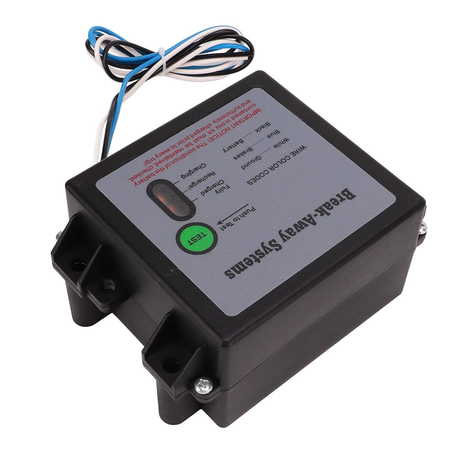 Trailer Break Away Kit, Breakaway System 12V with LED Indicator & Battery Meter Universal for 12V Vehicle