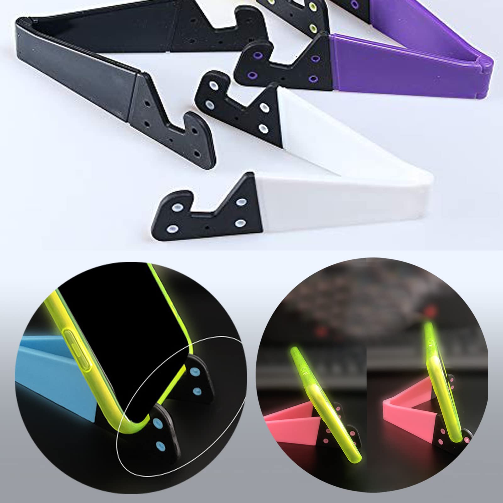 MANBOC Supporto per Telefono a Forma di V, 8 pezzi Universale Tascabile Supporto a V Pieghevole Portatile Colorato per Telefoni, Tablet, e-reader - Plastica Resistente MANBOC Supporto per Telefono a Forma di V, 8 pezzi Universale Tascabile Supporto a V Pieghevole Portatile Colorato per Telefoni, Tablet, e-reader - Plastica Resistente