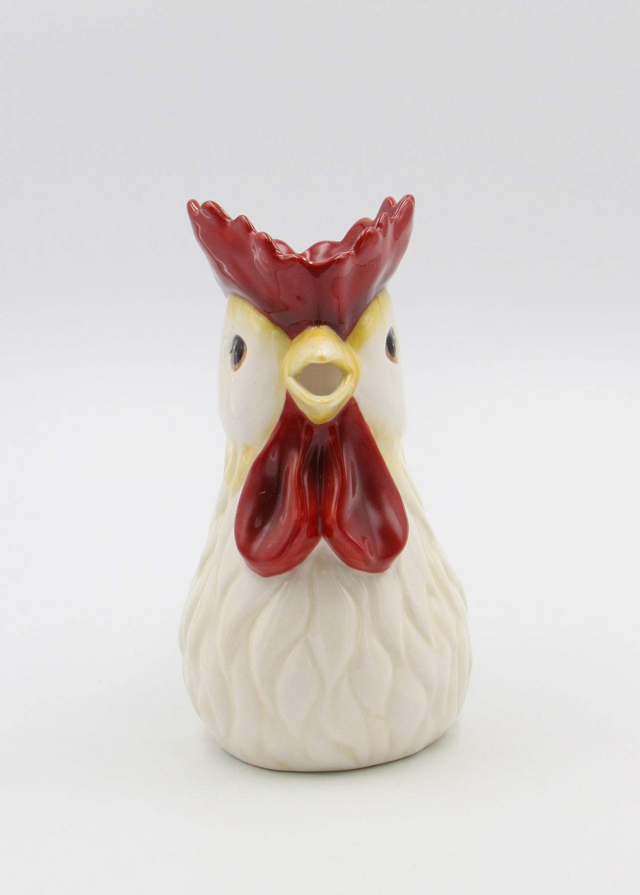 Amazon.com: Fine Ceramic Country Barnyard Rooster Pitcher Vase, 7